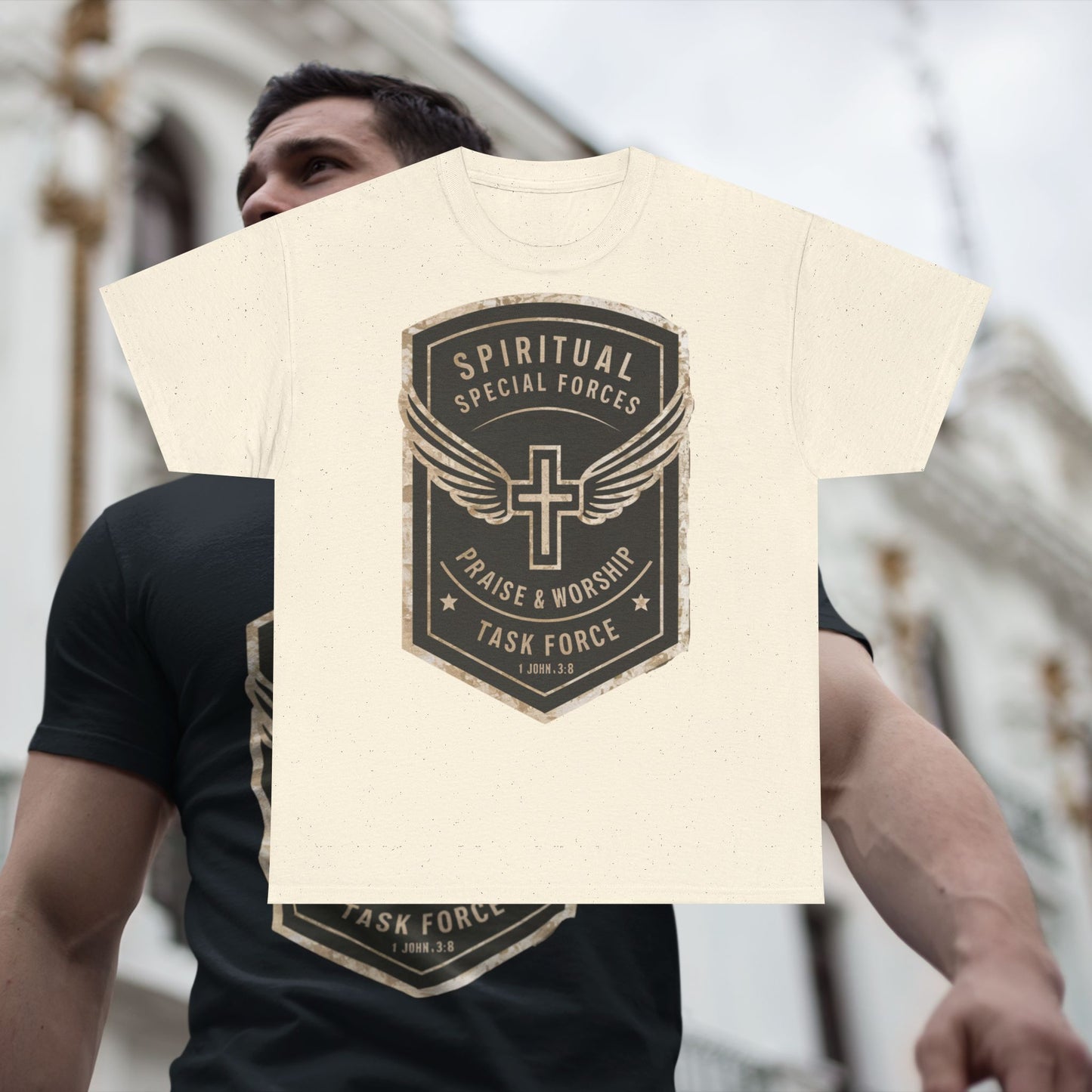 Unisex Heavy Cotton T-shirt - Spiritual Wars Praise & Worship