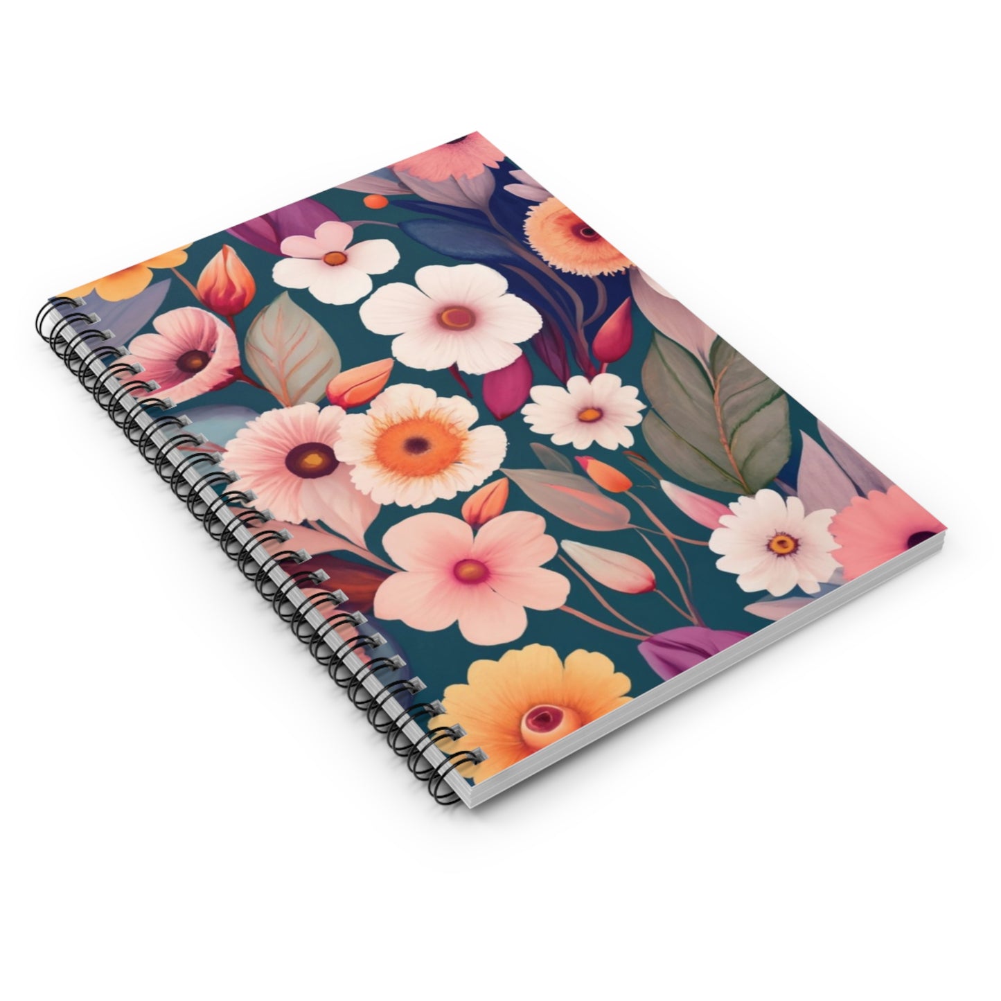Spiral Notebook Ruled Line - Hope Flowers
