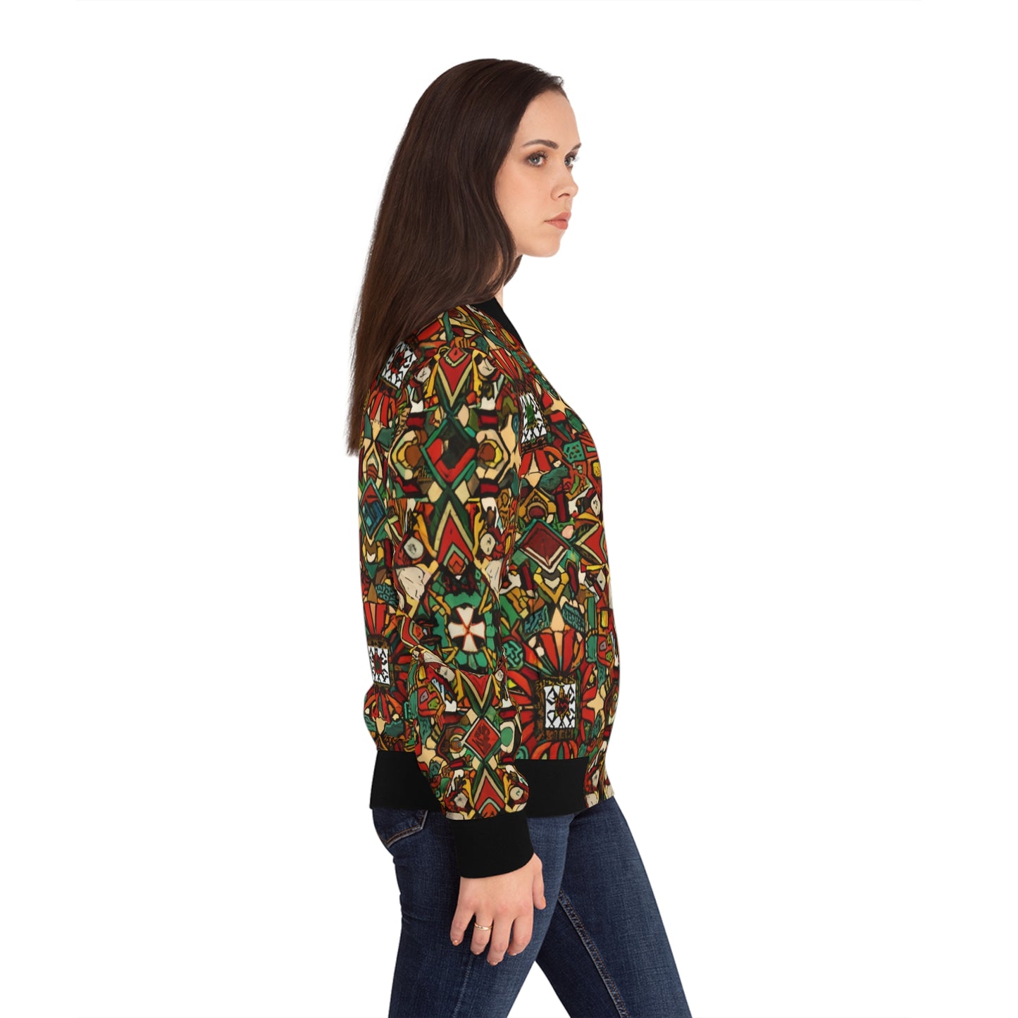 Women's Bomber Jacket - Divine Wisdom Design