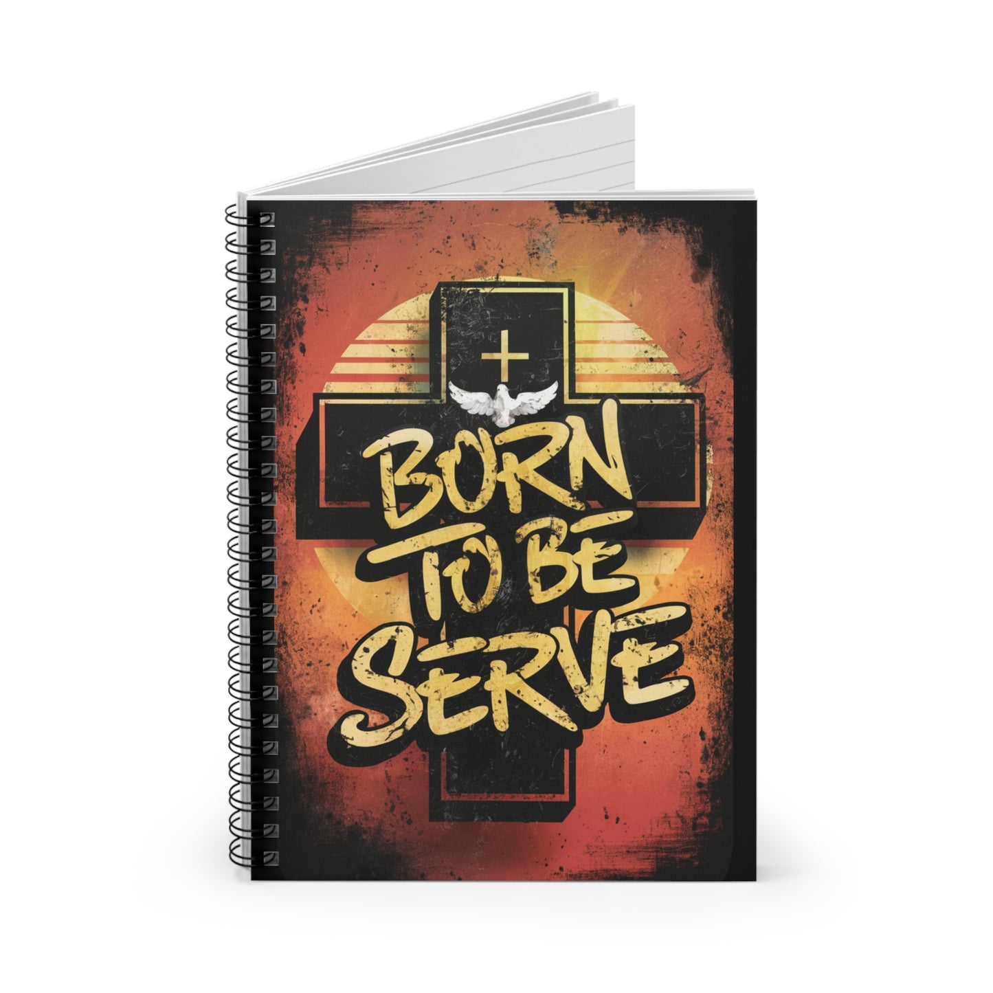 Spiral Notebook - Ruled Line - Born To Serve