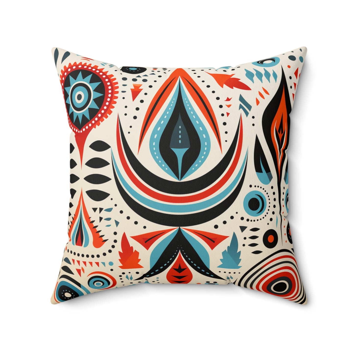 Spun Polyester Square Pillow - Waves of Renewal Design