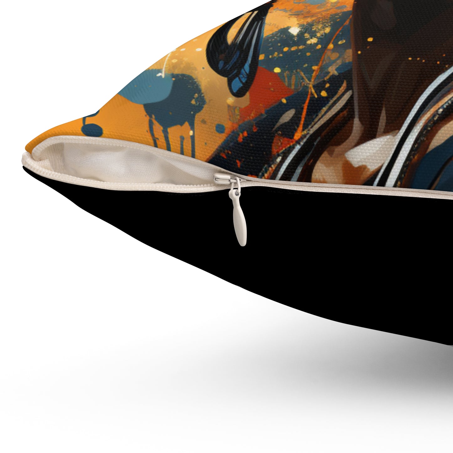 Spun Polyester Square Pillow - Daughters of Africa 2 Design