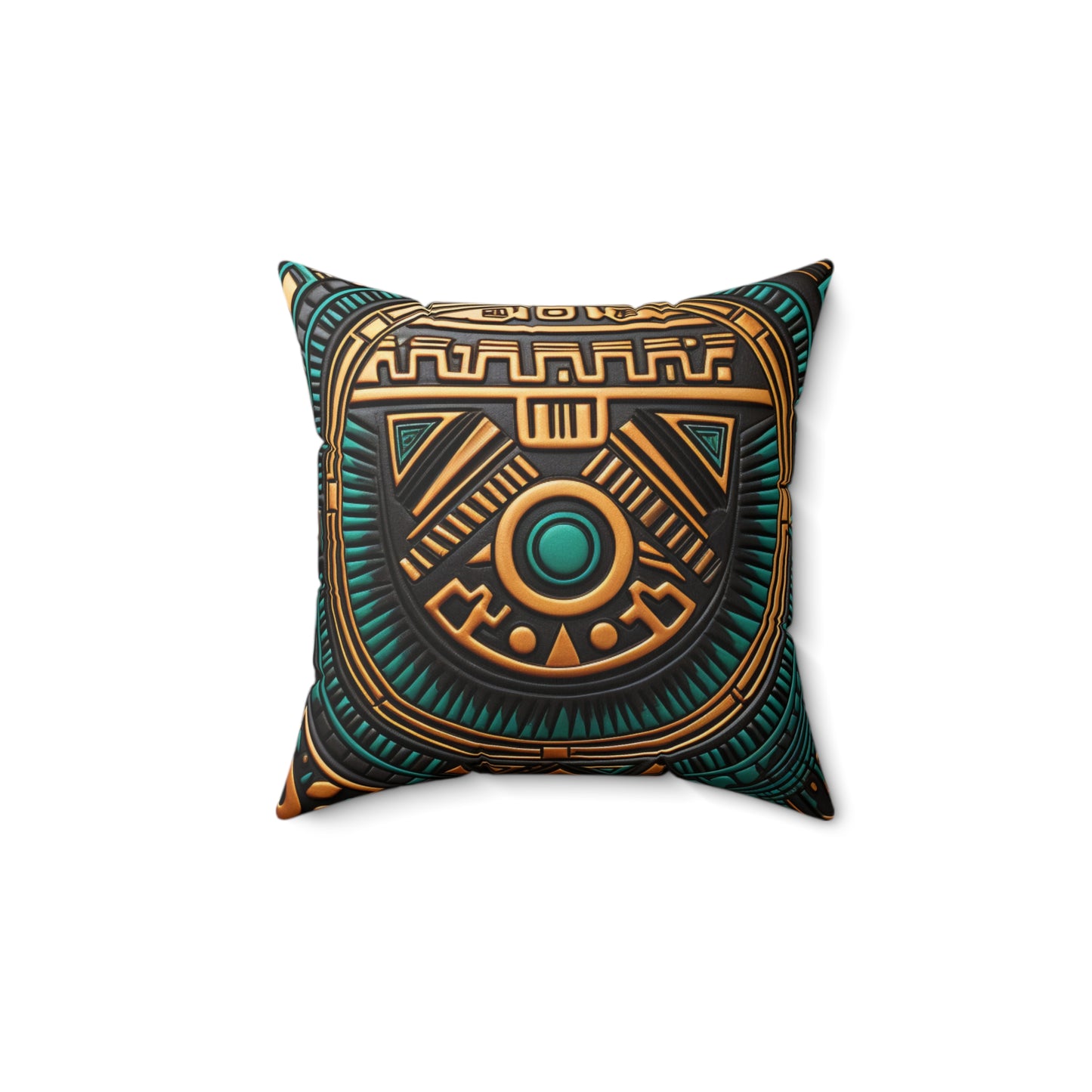 Spun Polyester Square Pillow - Naija Crest Design