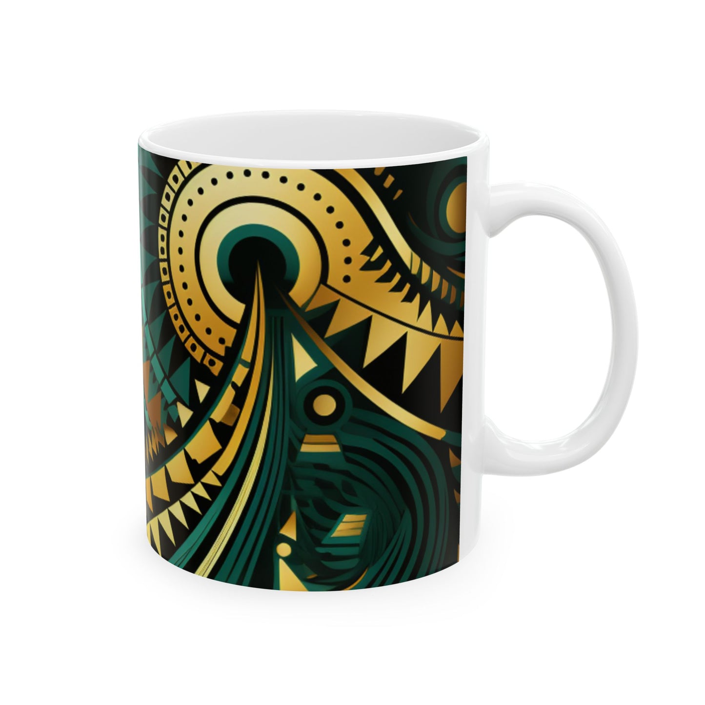 Ceramic Mug 11oz - African Emerald Design
