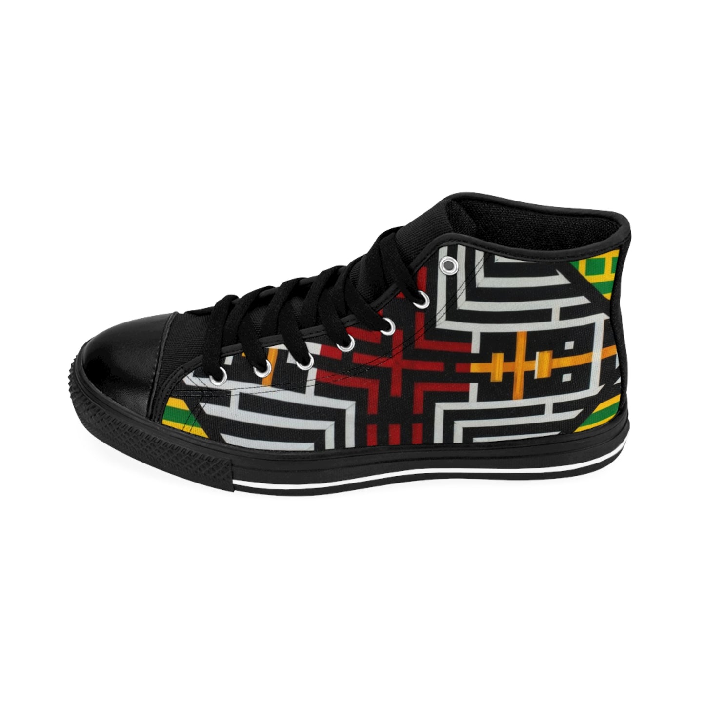 Men's Classic Sneakers - Kente Unity Design