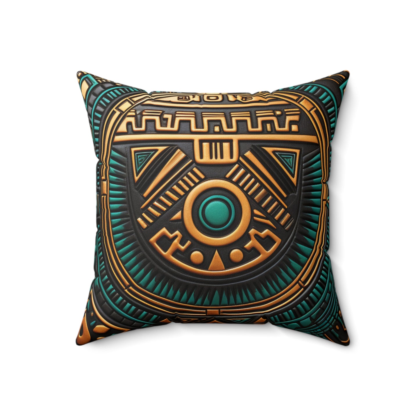 Spun Polyester Square Pillow - Naija Crest Design