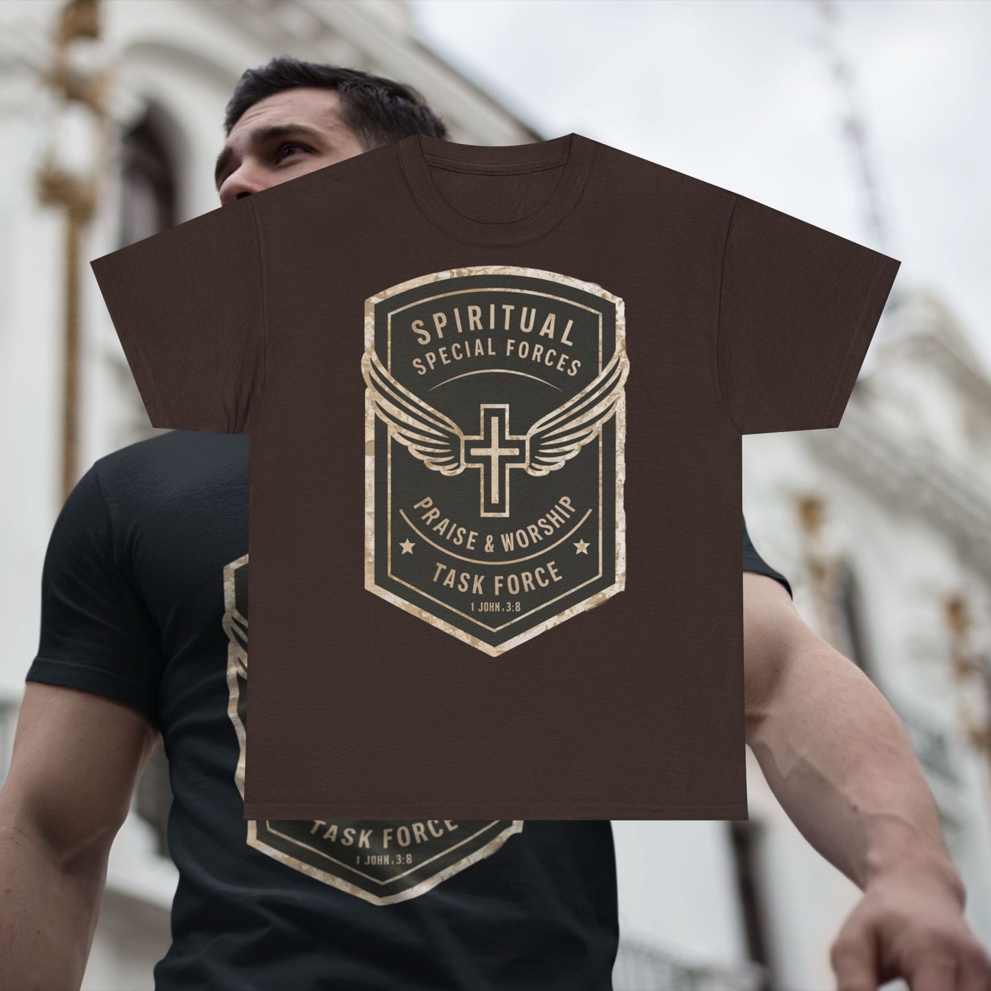 Unisex Heavy Cotton T-shirt - Spiritual Wars Praise & Worship
