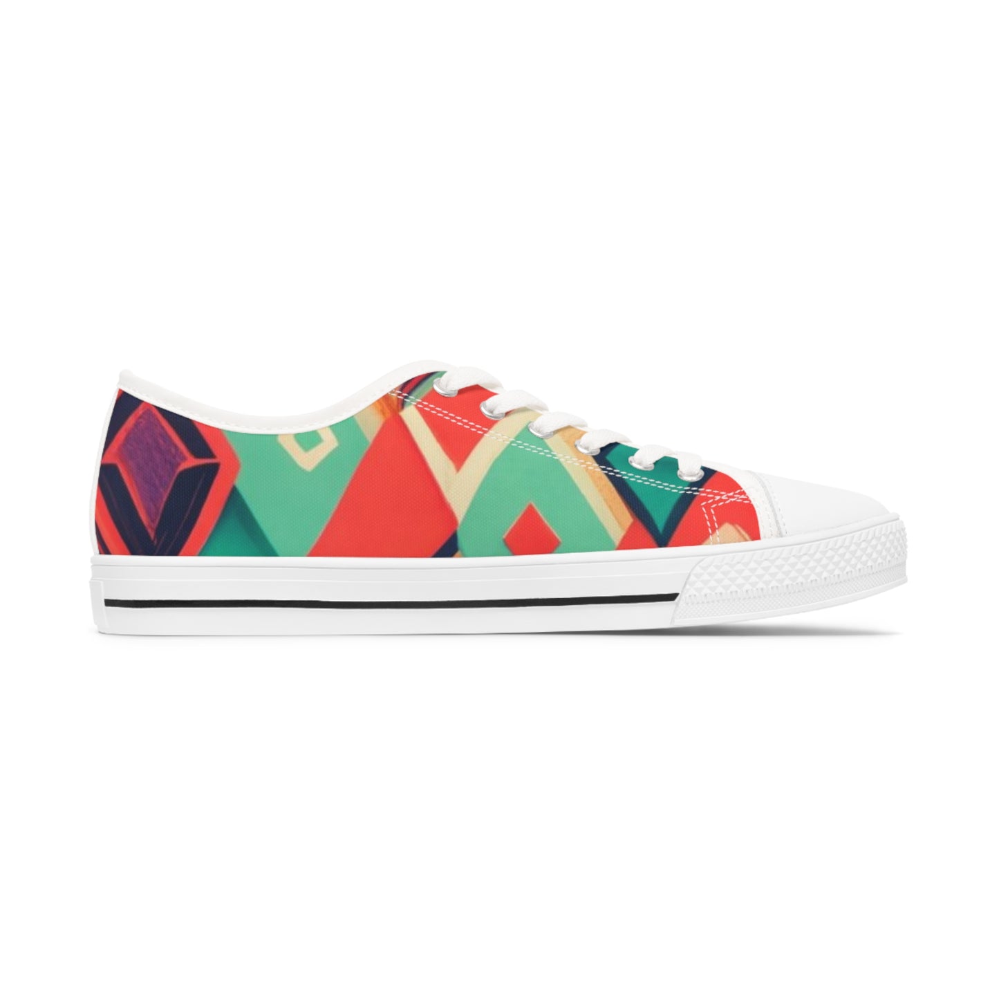 Women's Low Top Sneakers - Diamond In The Rough Design