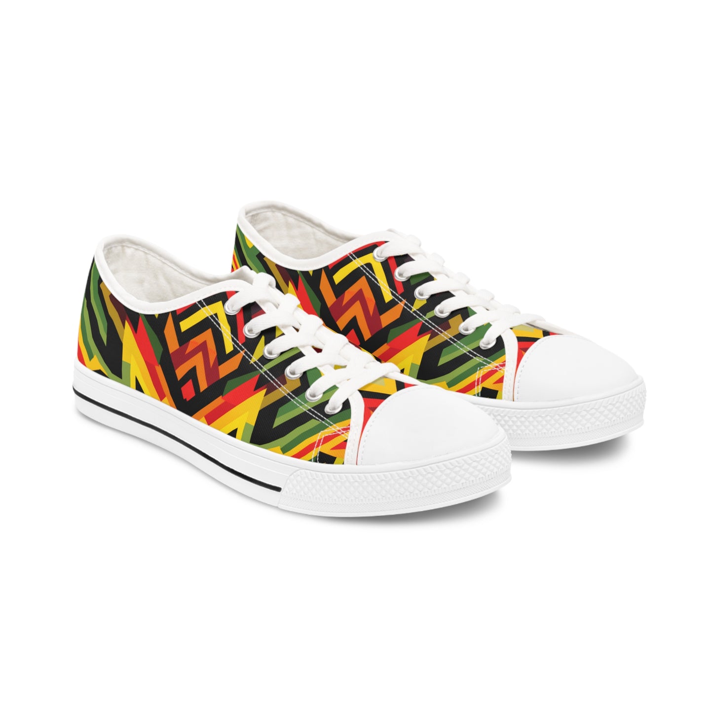 Women's Low Top Sneakers - Sun Splash Design