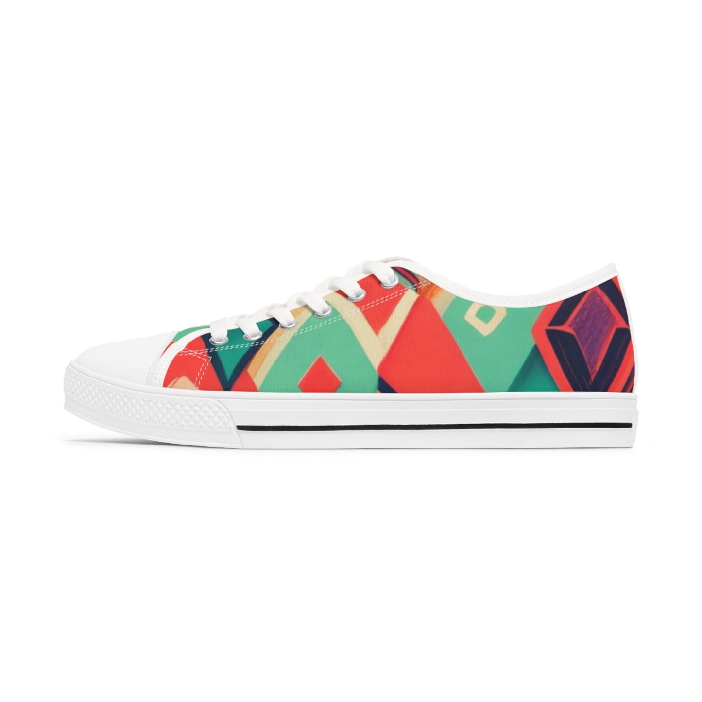 Women's Low Top Sneakers - Diamond In The Rough Design
