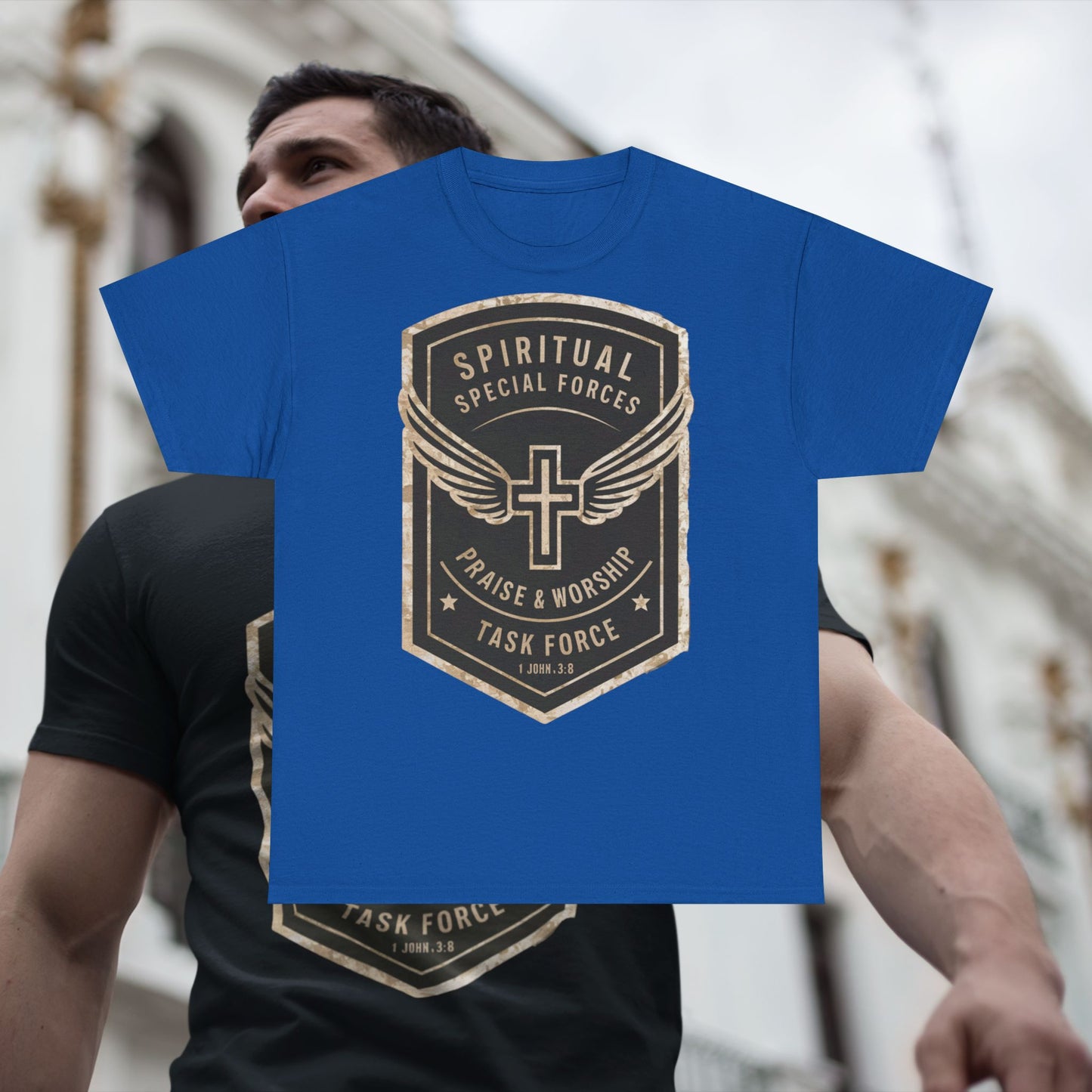 Unisex Heavy Cotton T-shirt - Spiritual Wars Praise & Worship