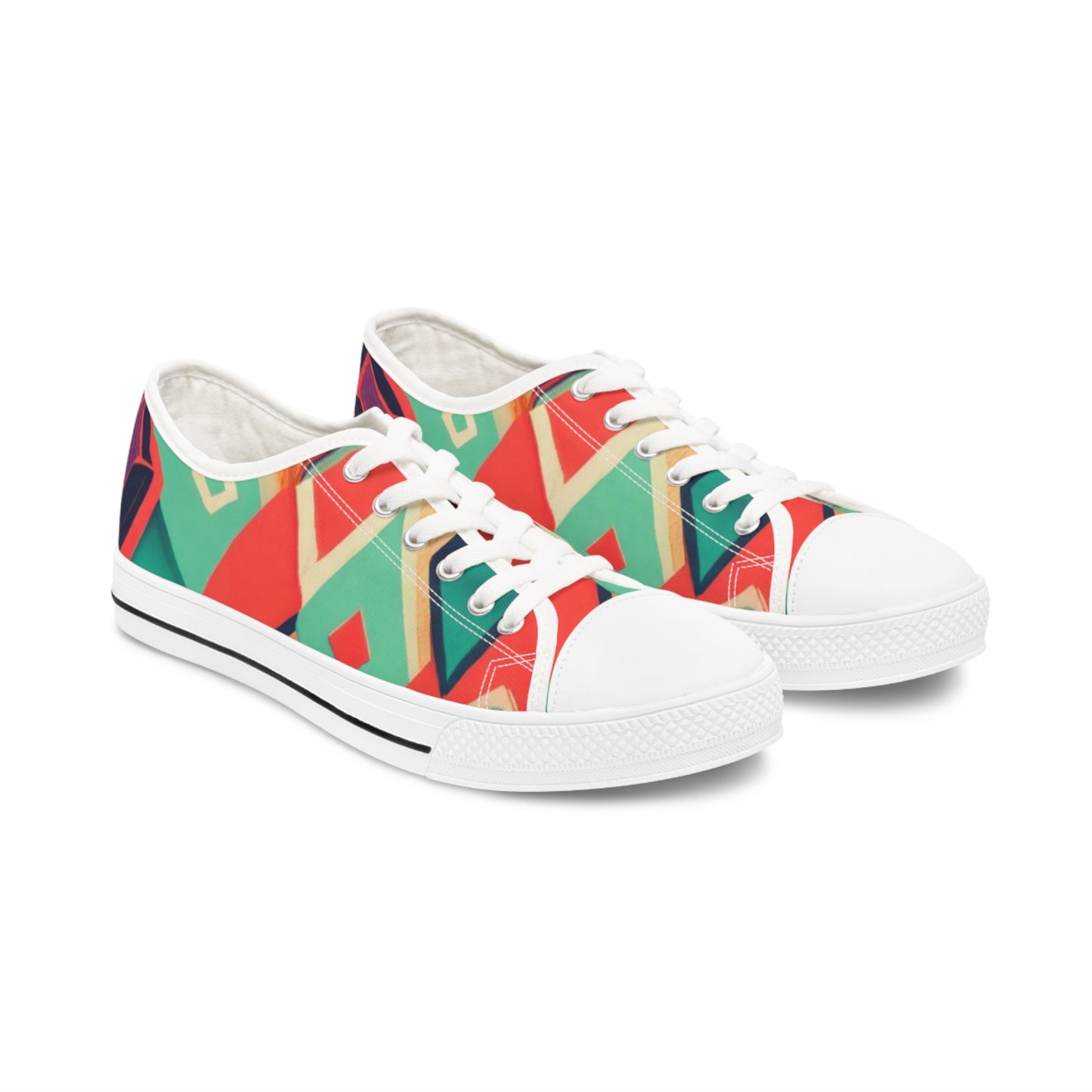 Women's Low Top Sneakers - Diamond In The Rough Design