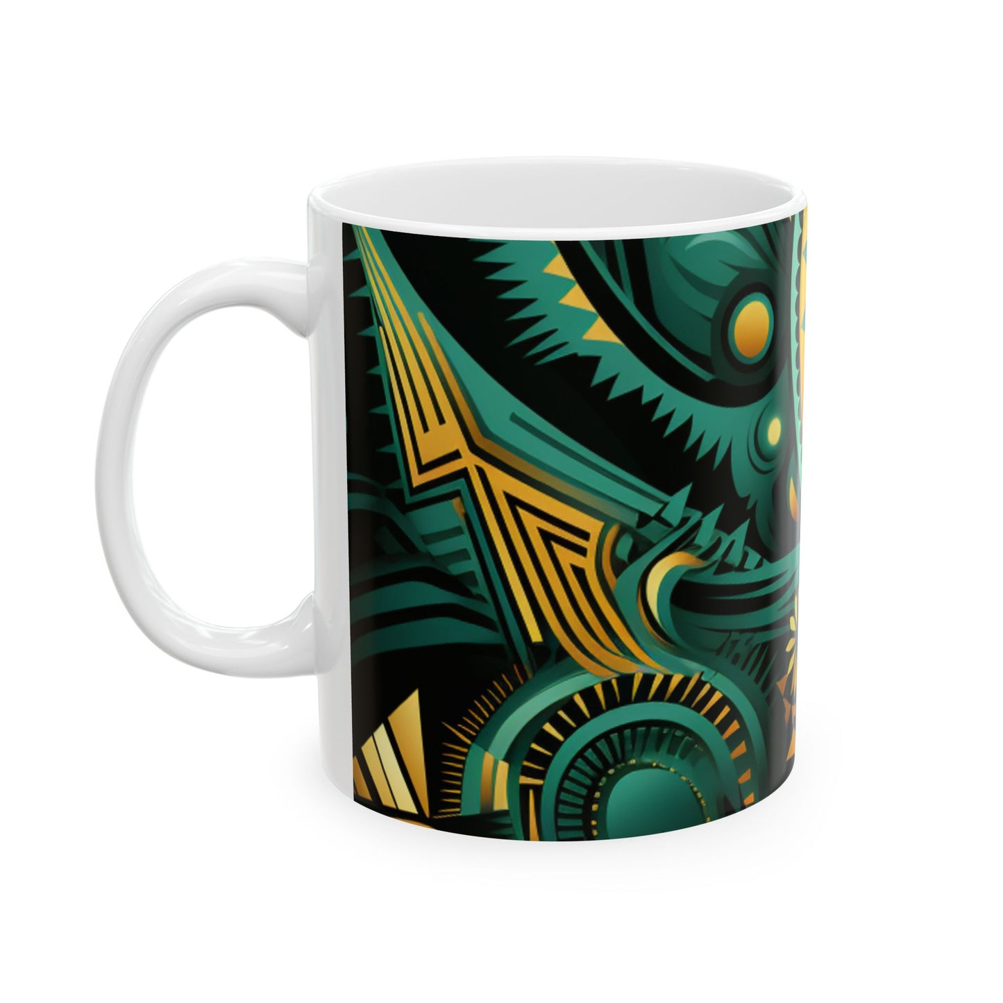 Ceramic Mug 11oz - African Emerald Design