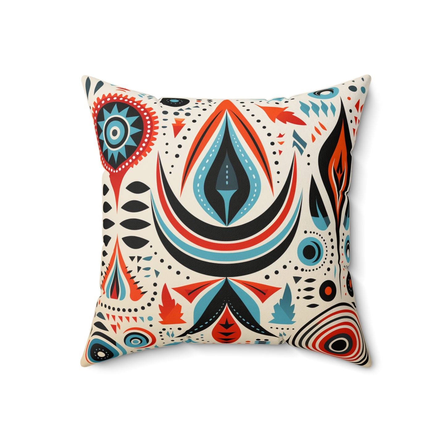 Spun Polyester Square Pillow - Waves of Renewal Design