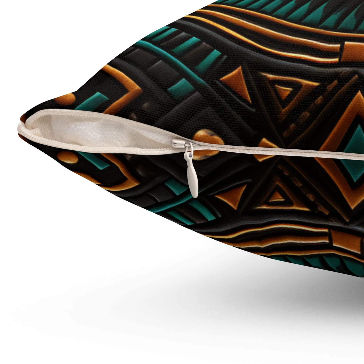 Spun Polyester Square Pillow - Naija Crest Design