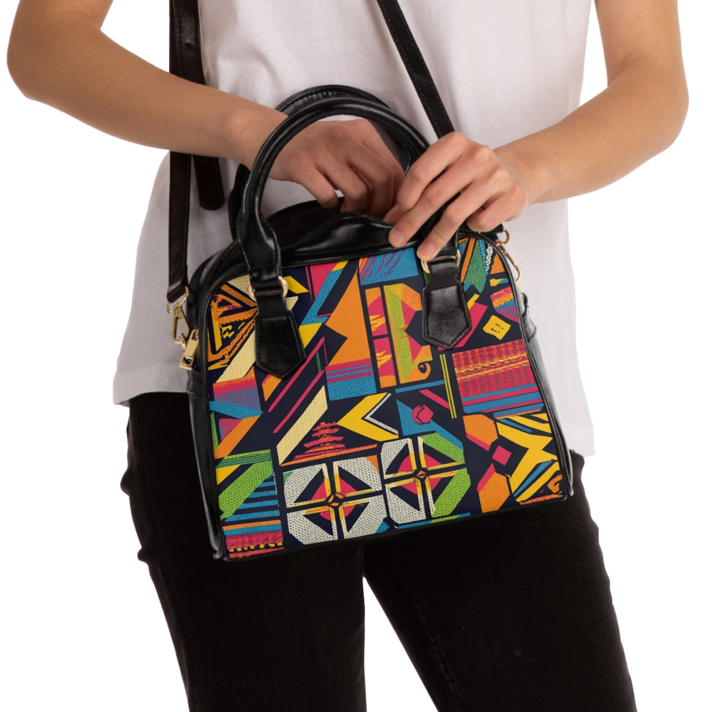 Shoulder Handbag - Limpopo Collage Design