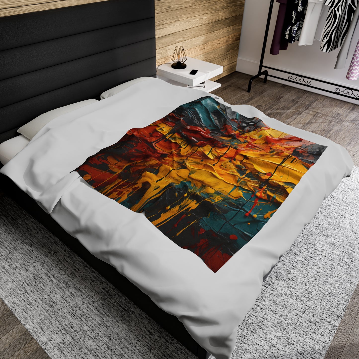 Velveteen Plush Blanket - Overflowing Grace Design