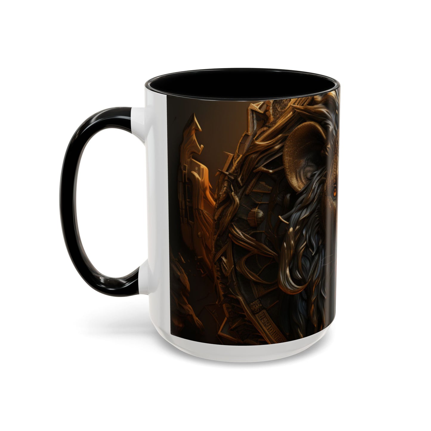 Accent Coffee Mug, 11oz - Lion of Majesty Design
