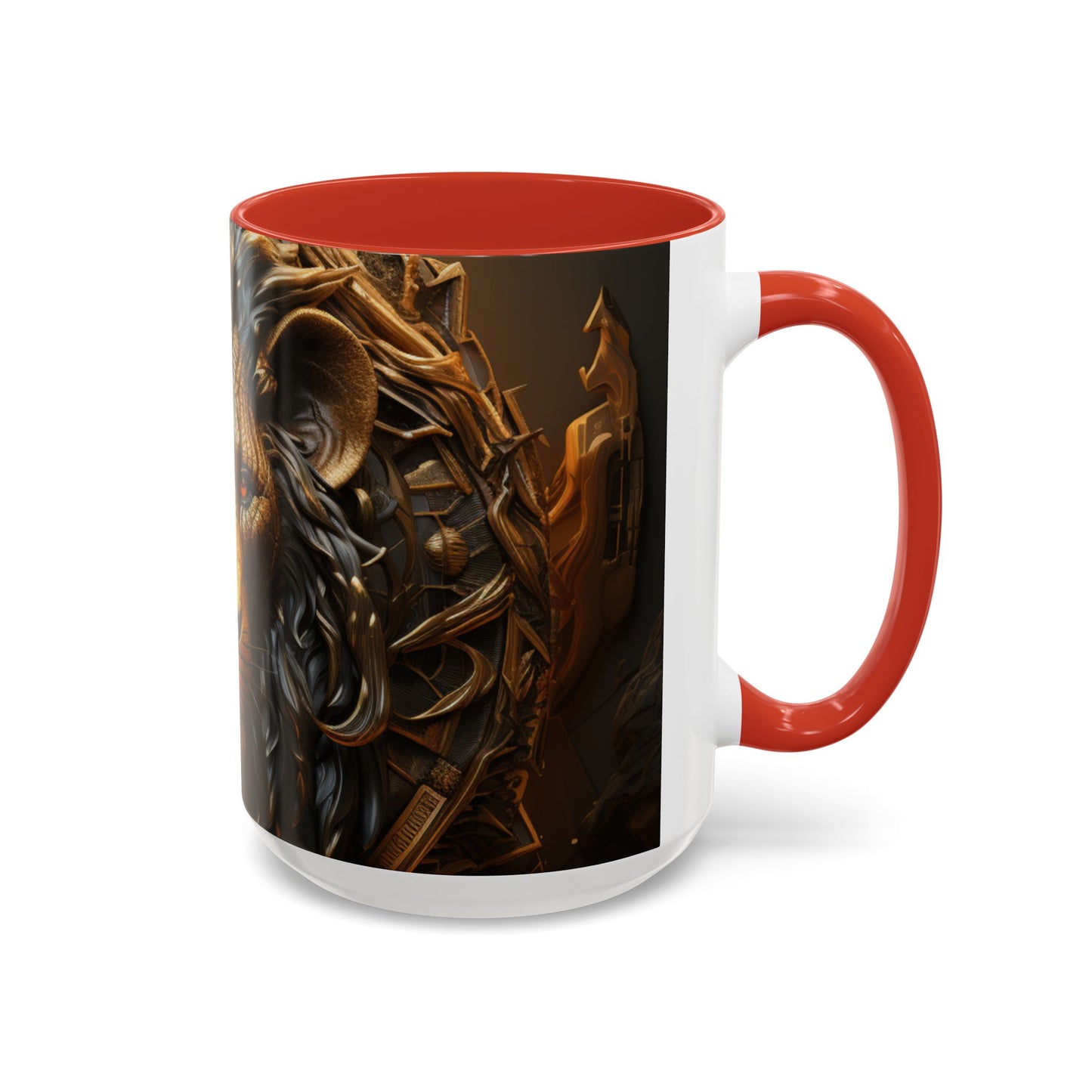 Accent Coffee Mug, 11oz - Lion of Majesty Design