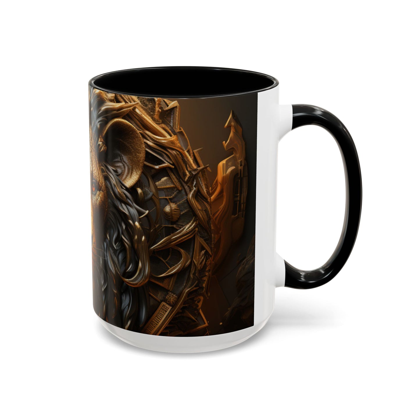 Accent Coffee Mug, 11oz - Lion of Majesty Design