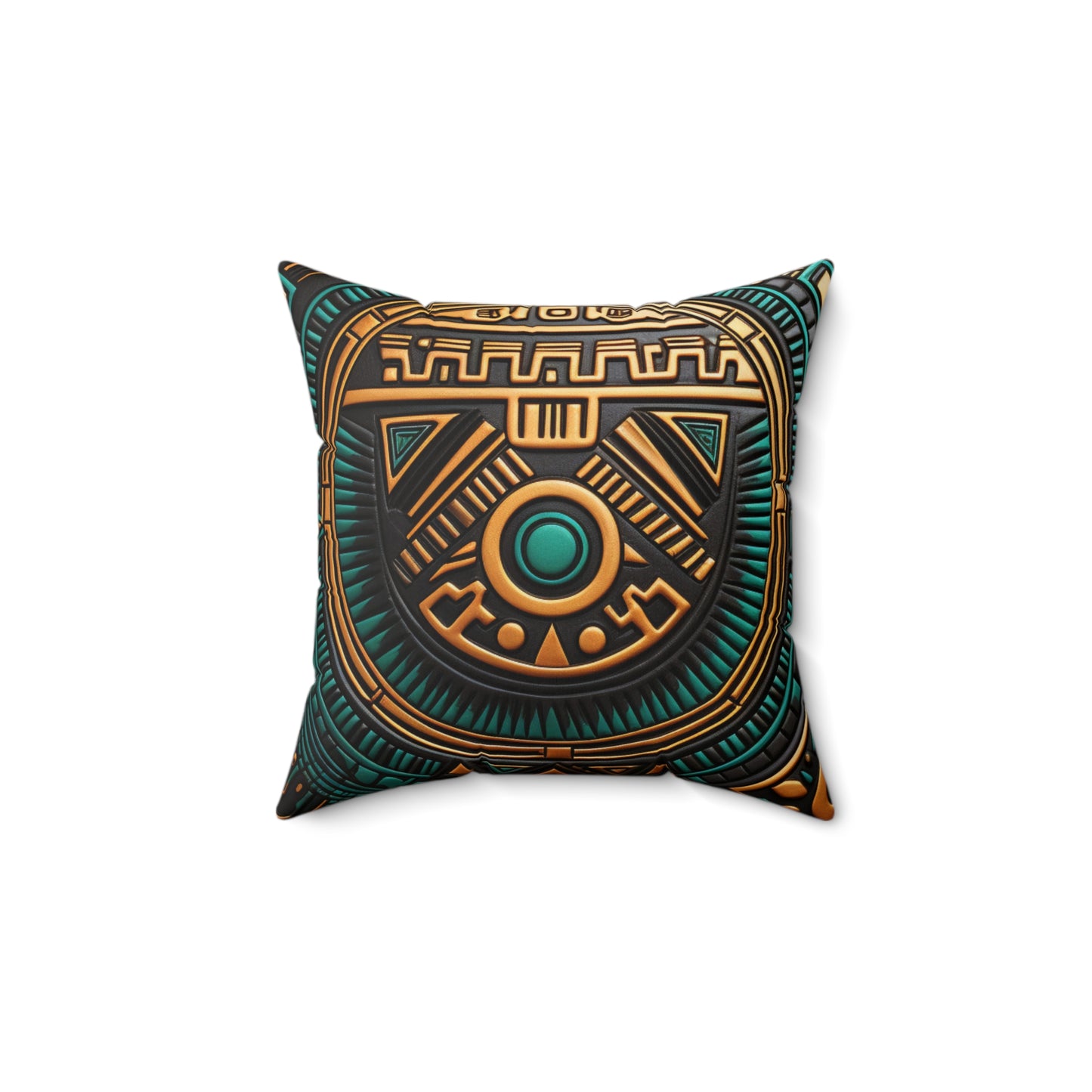 Spun Polyester Square Pillow - Naija Crest Design