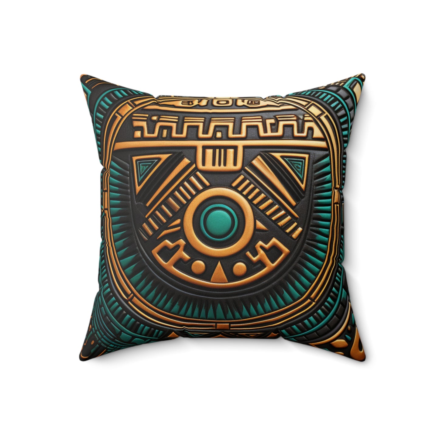 Spun Polyester Square Pillow - Naija Crest Design