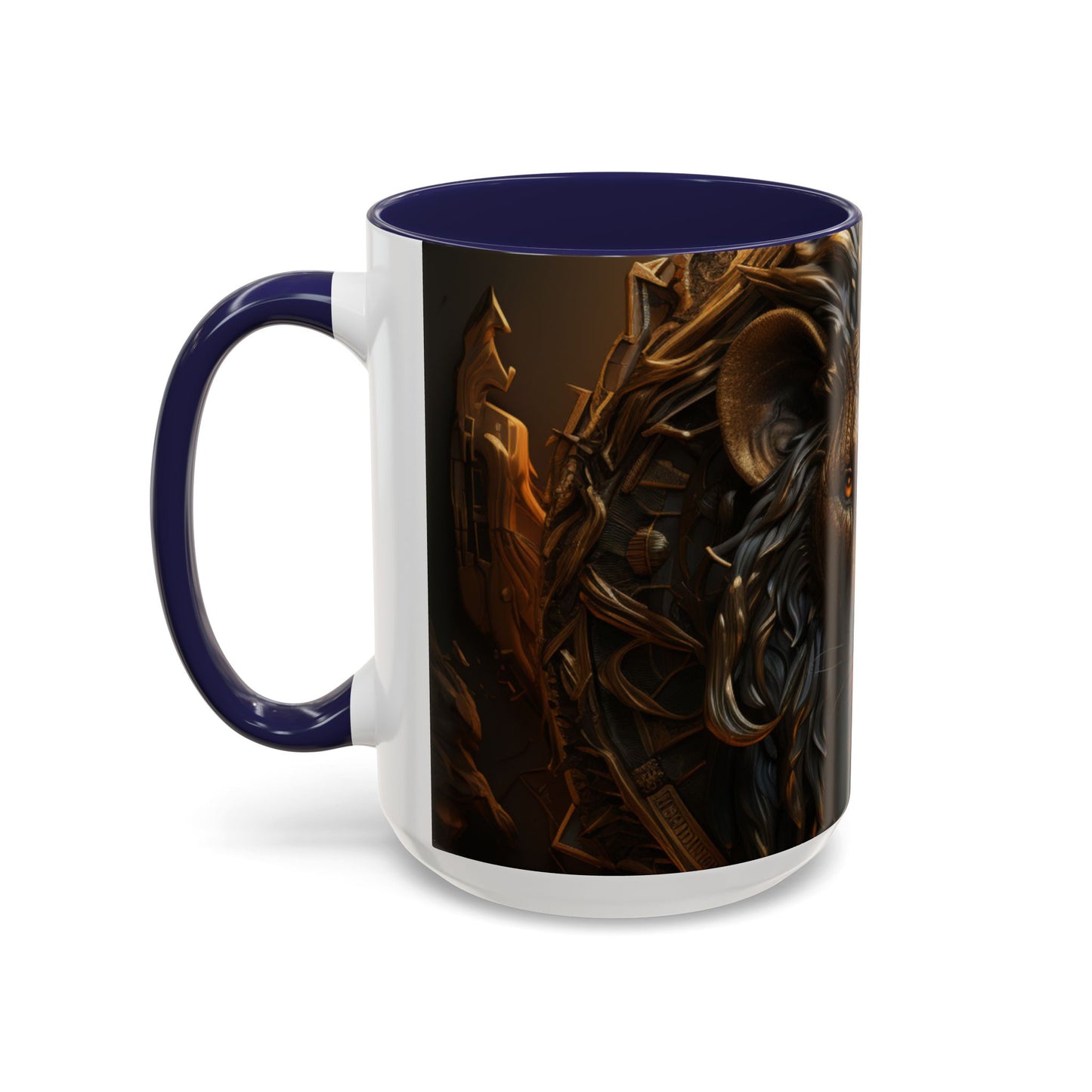 Accent Coffee Mug, 11oz - Lion of Majesty Design