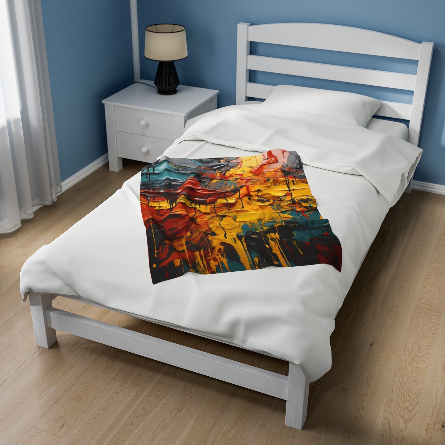 Velveteen Plush Blanket - Overflowing Grace Design