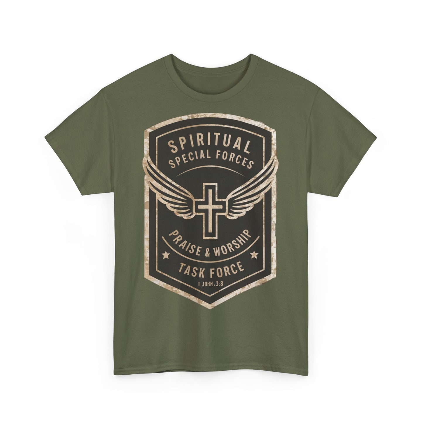 Unisex Heavy Cotton T-shirt - Spiritual Wars Praise & Worship