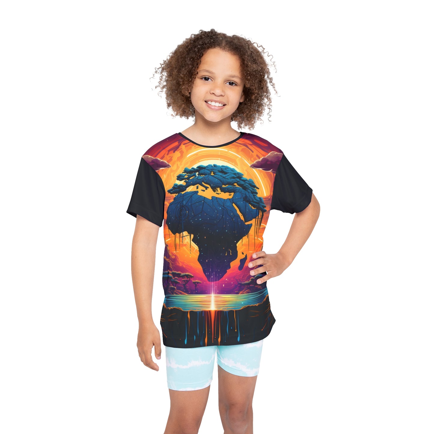 Kids Sports Jersey (AOP) - Afro Twilight Design
