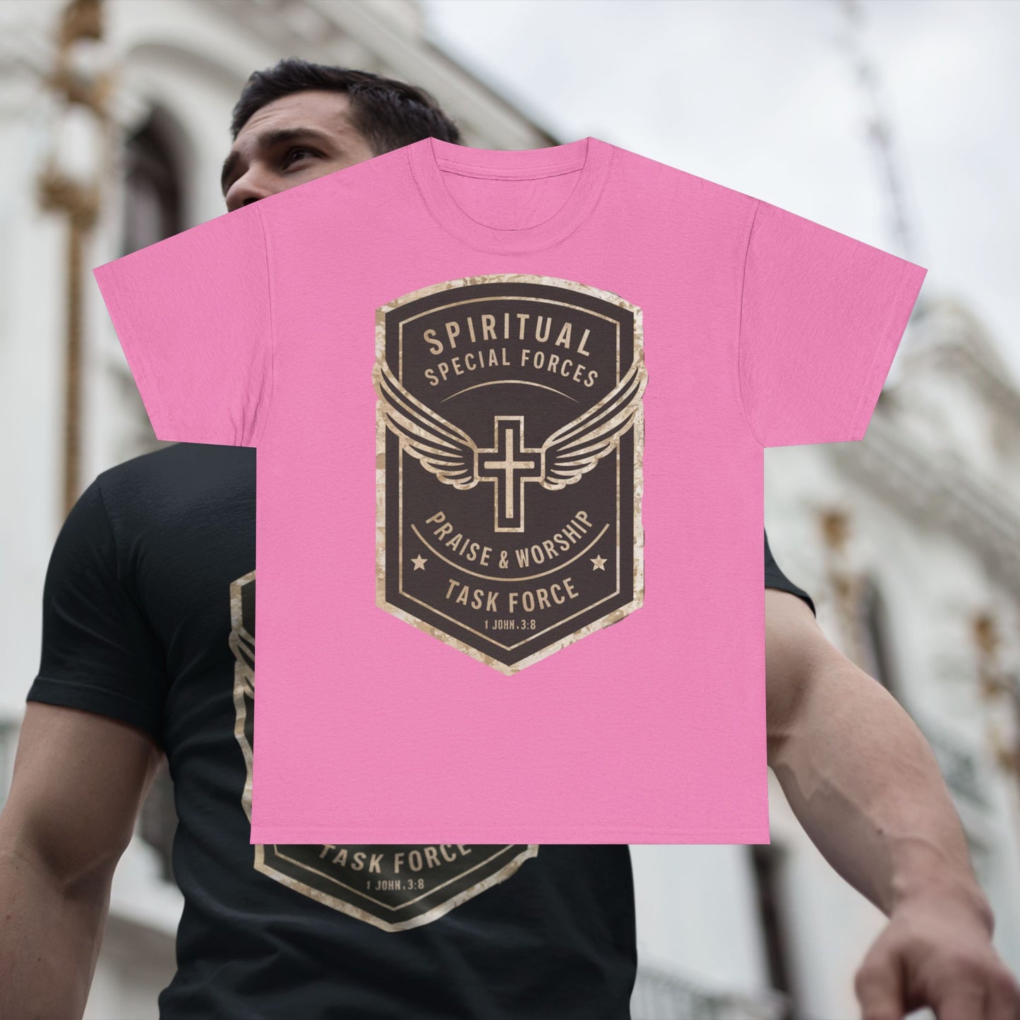 Unisex Heavy Cotton T-shirt - Spiritual Wars Praise & Worship