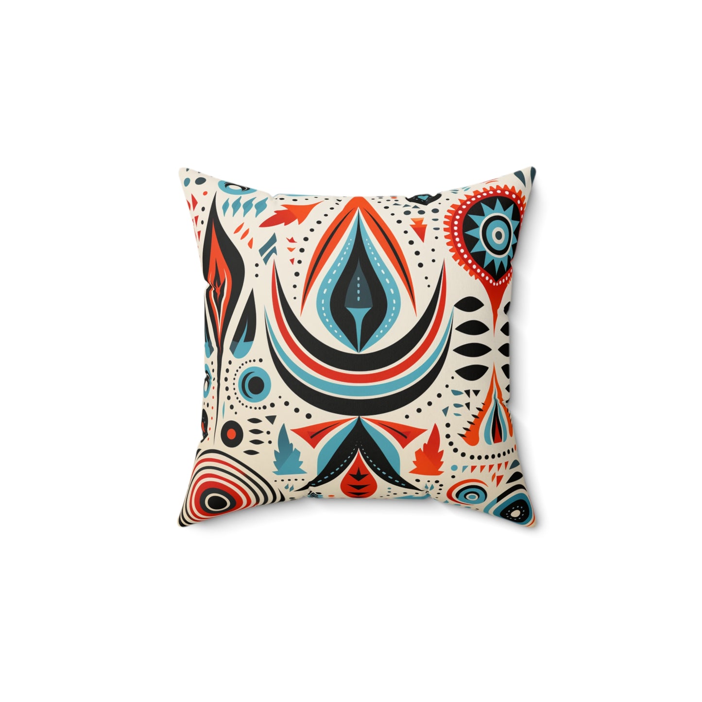 Spun Polyester Square Pillow - Waves of Renewal Design