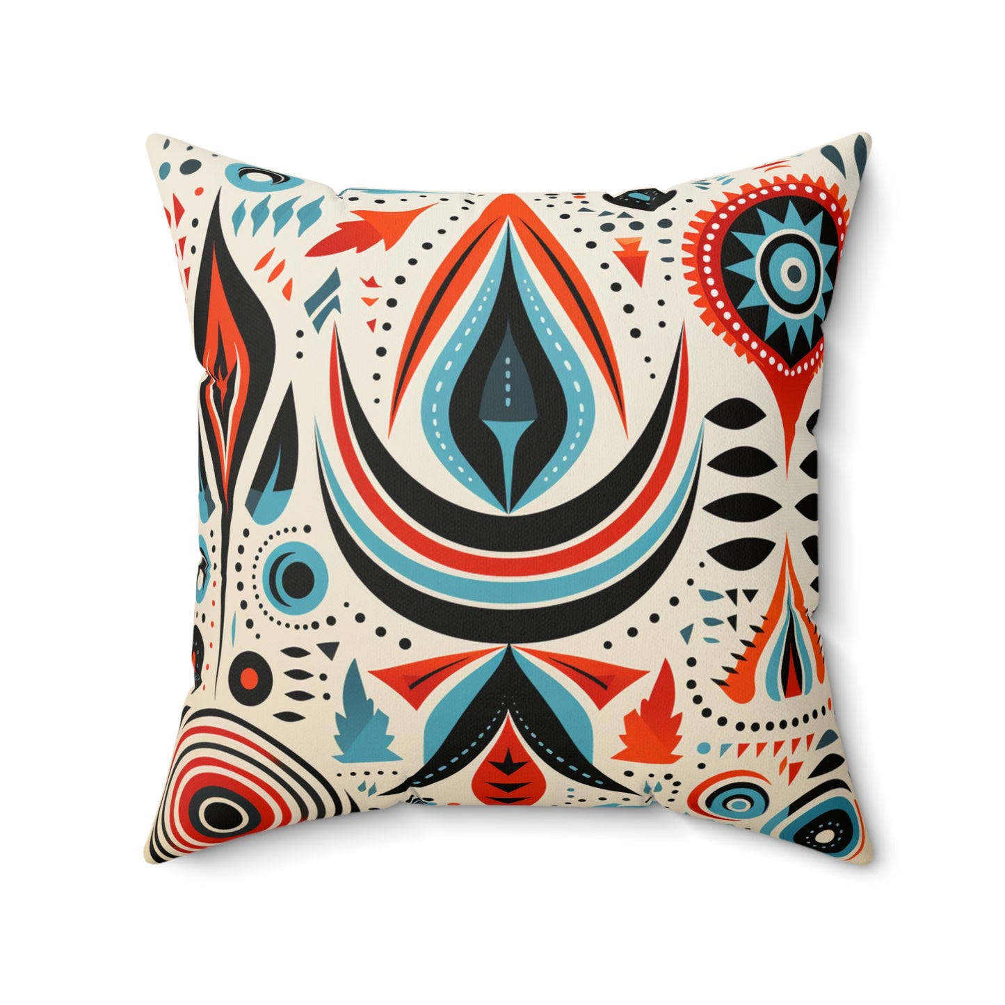 Spun Polyester Square Pillow - Waves of Renewal Design