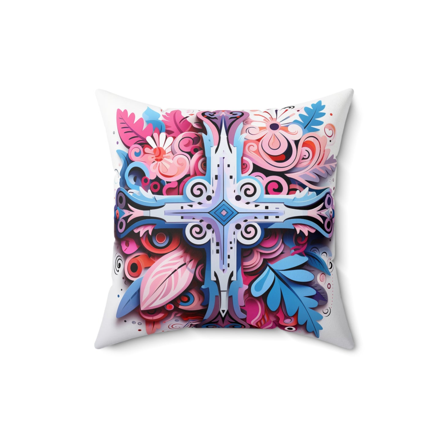 Spun Polyester Square Pillow - Hope Cross