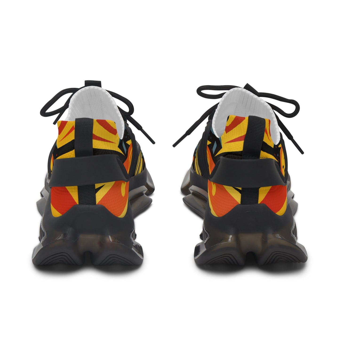 Women's Mesh Sneakers - Afro Abstract Design