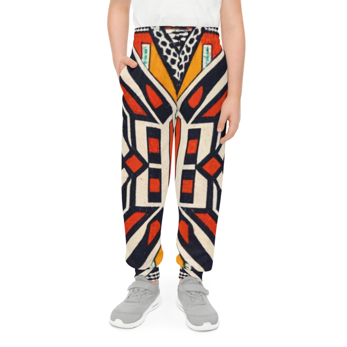 Unisex Youth Joggers - Cultural Mosaic Design