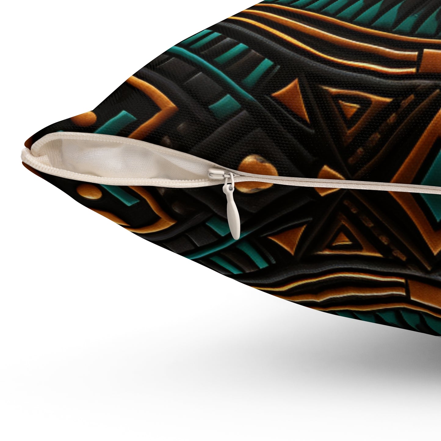 Spun Polyester Square Pillow - Naija Crest Design