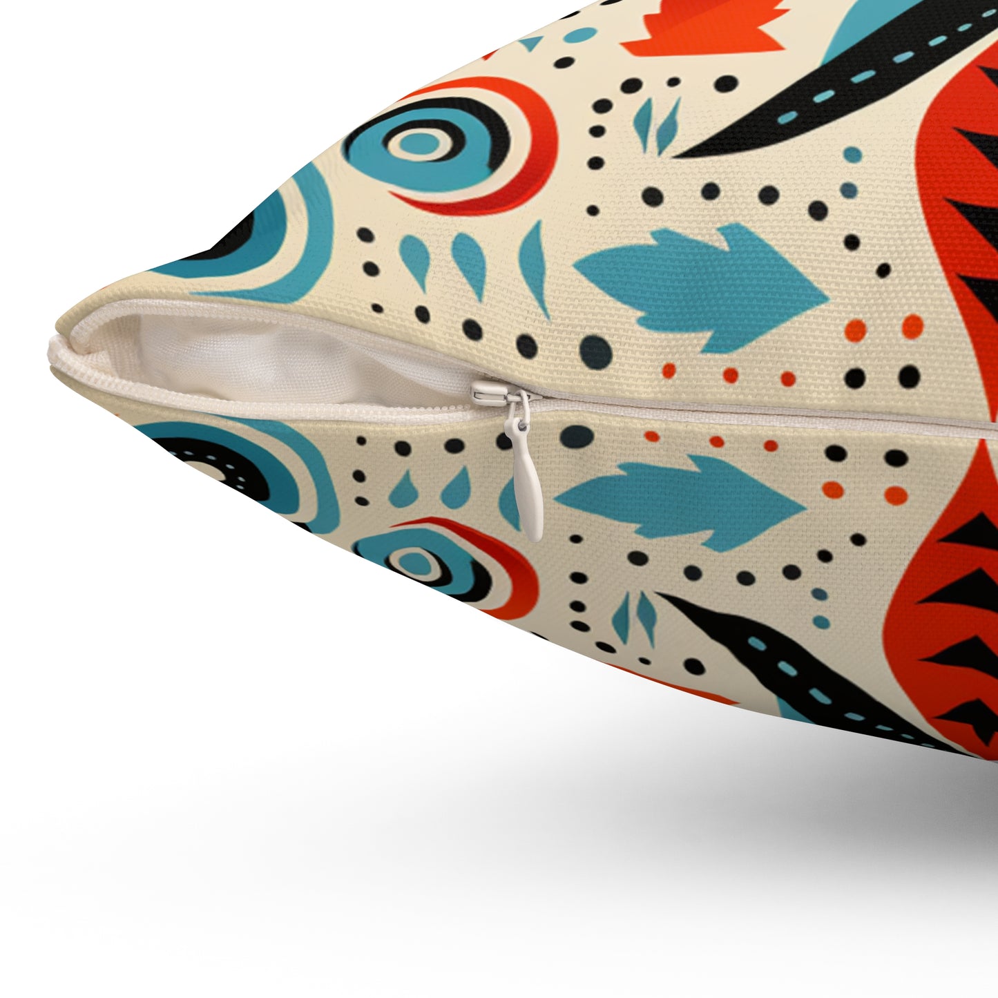 Spun Polyester Square Pillow - Waves of Renewal Design