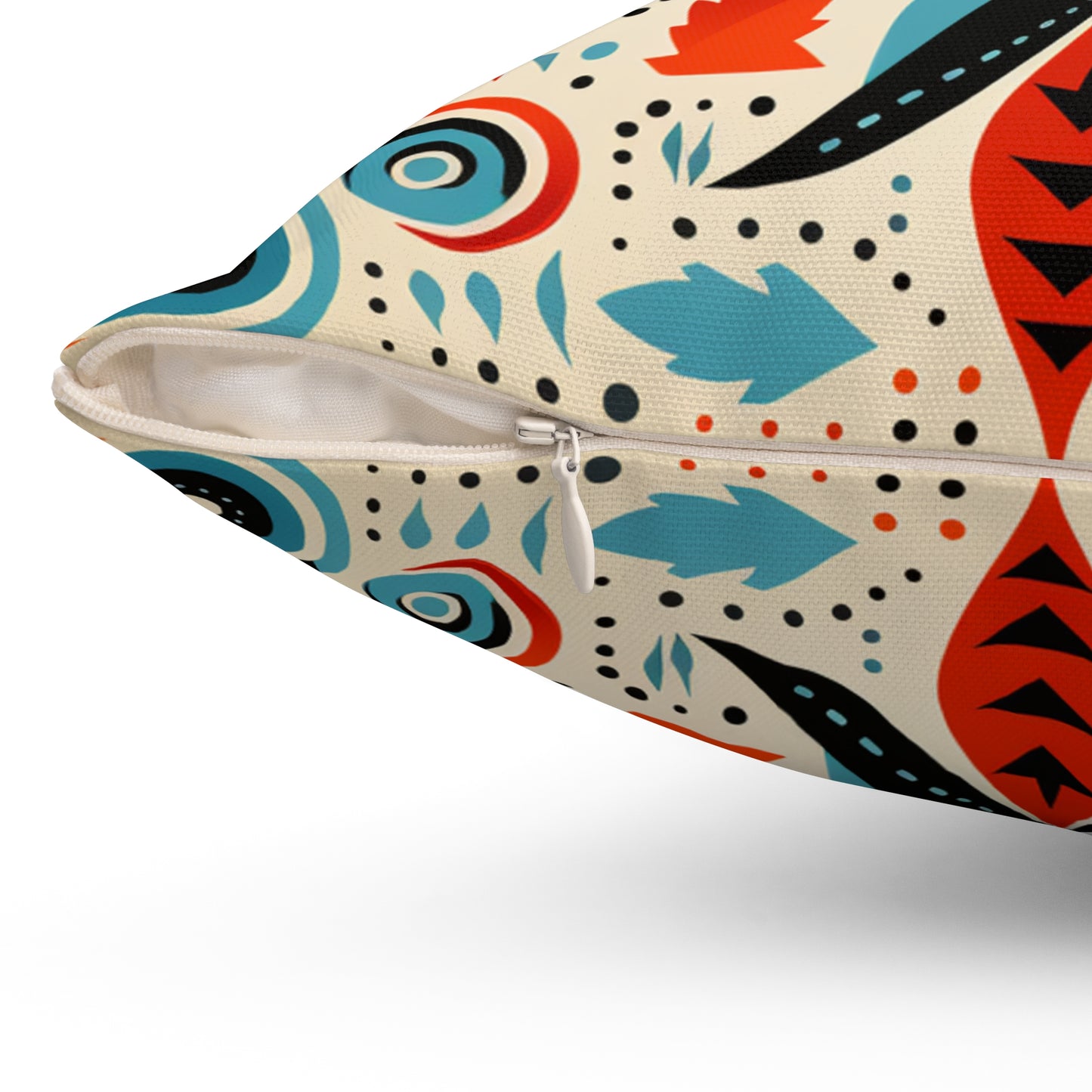 Spun Polyester Square Pillow - Waves of Renewal Design