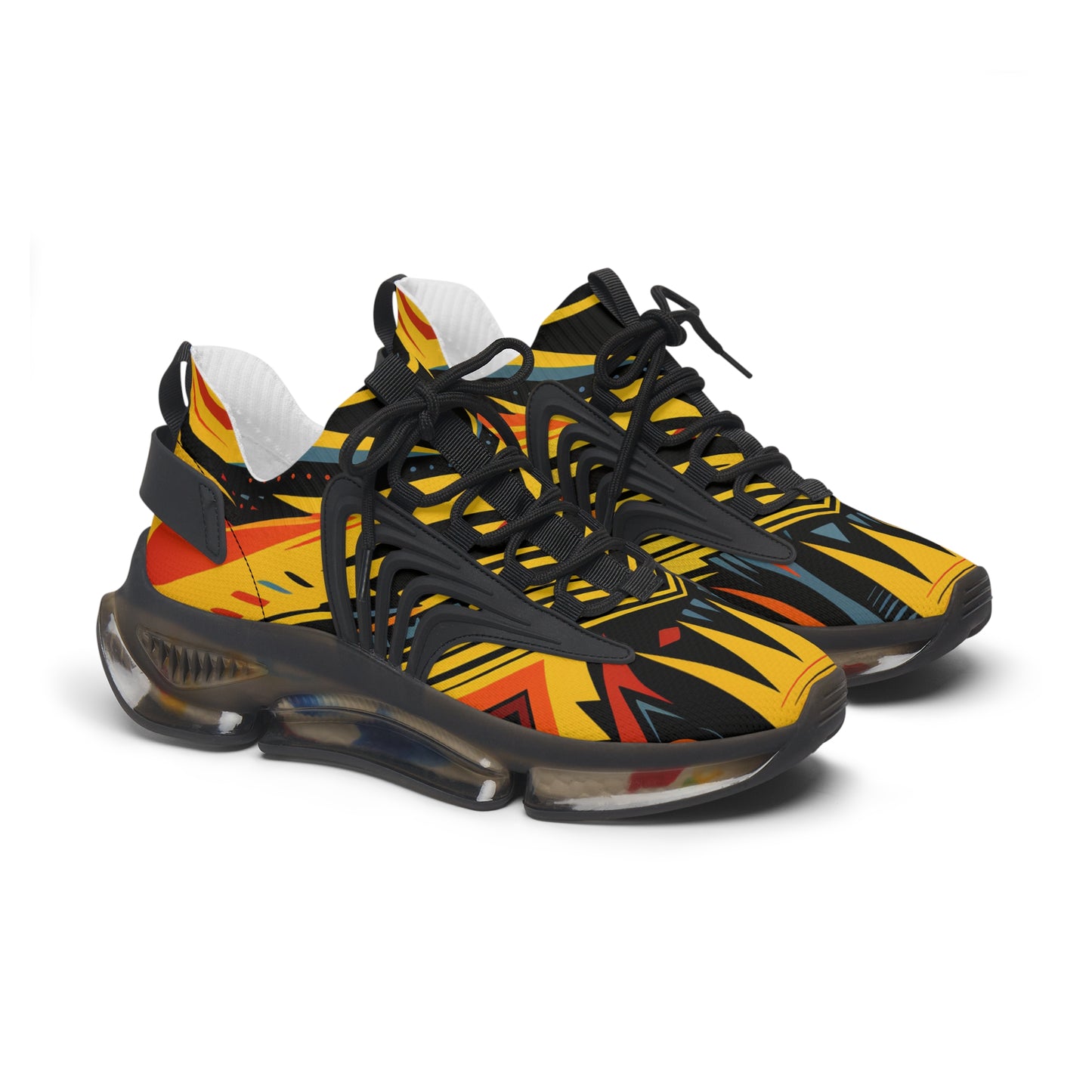 Women's Mesh Sneakers - Afro Abstract Design