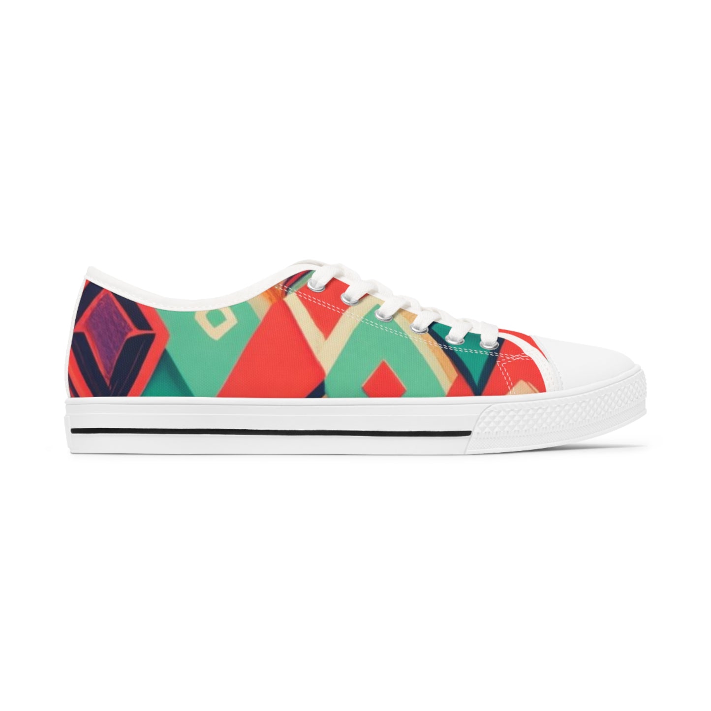 Women's Low Top Sneakers - Diamond In The Rough Design