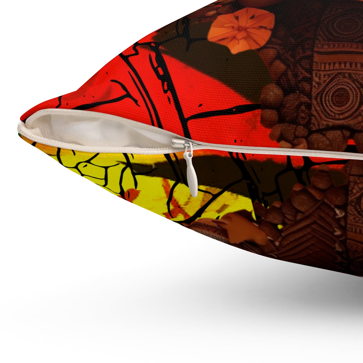Spun Polyester Square Pillow - African Angel Design