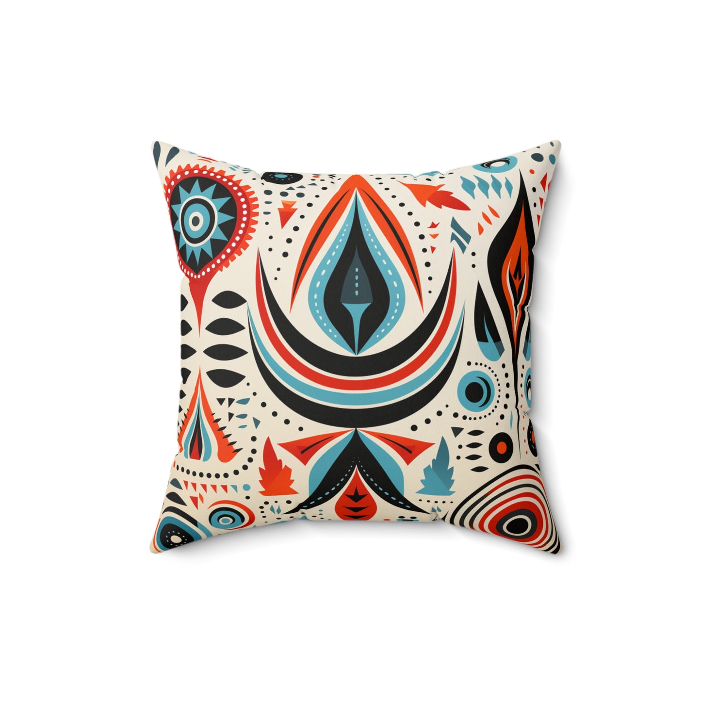 Spun Polyester Square Pillow - Waves of Renewal Design