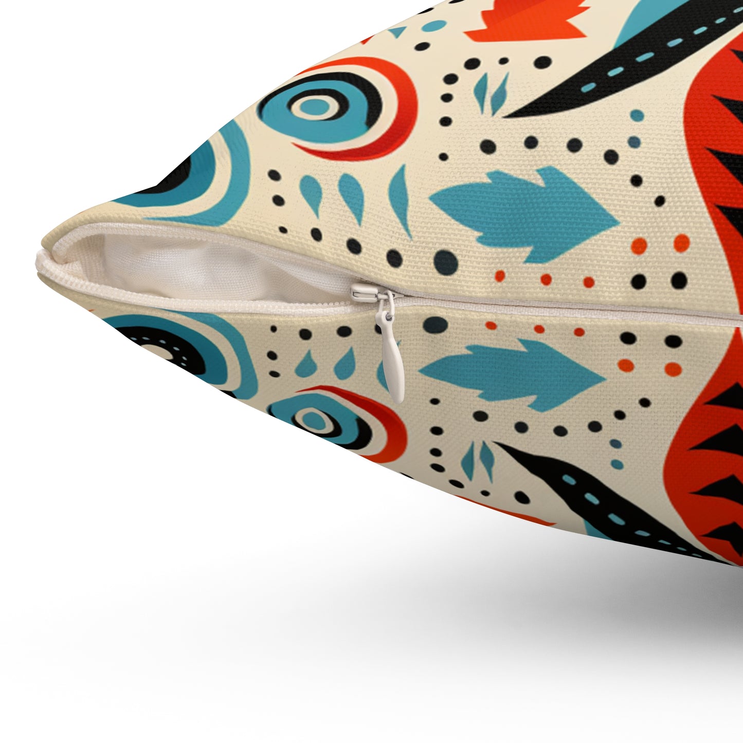 Spun Polyester Square Pillow - Waves of Renewal Design
