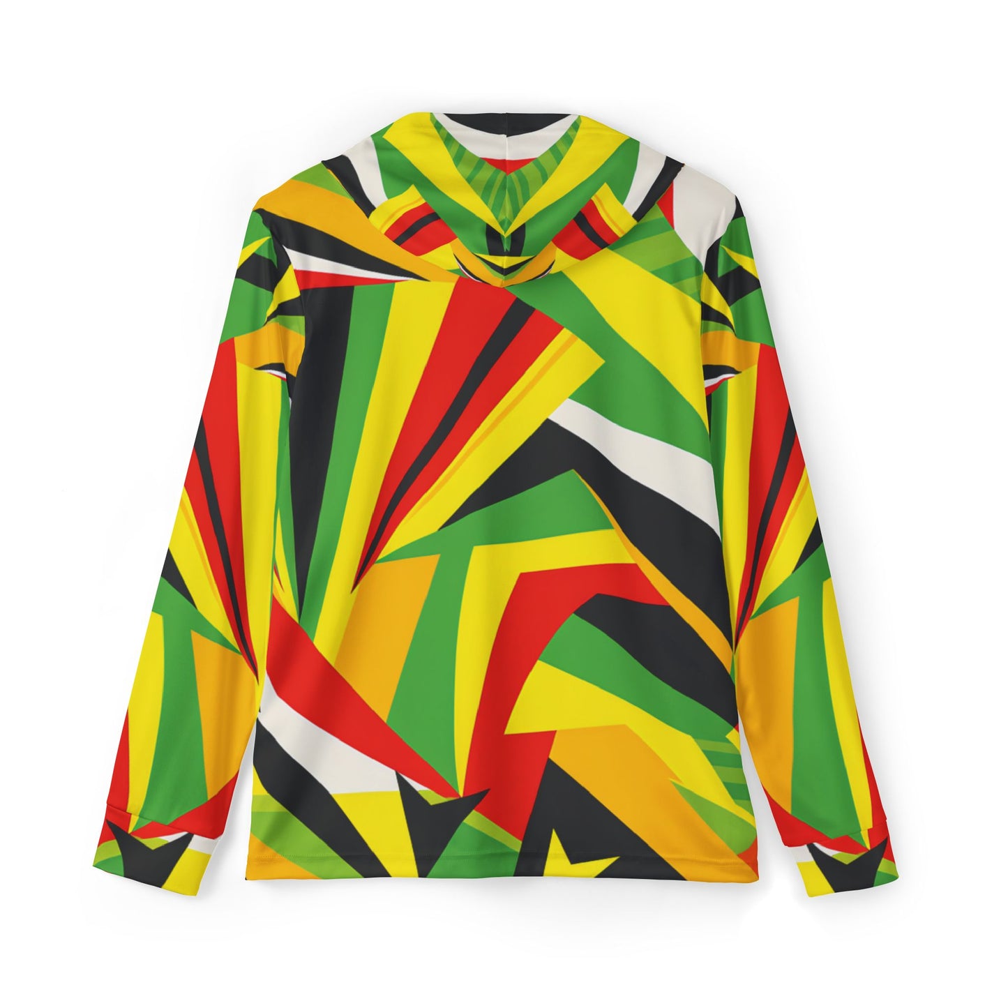 Men's Sports Warmup Hoodie - Zimbo Abstract Flag Design