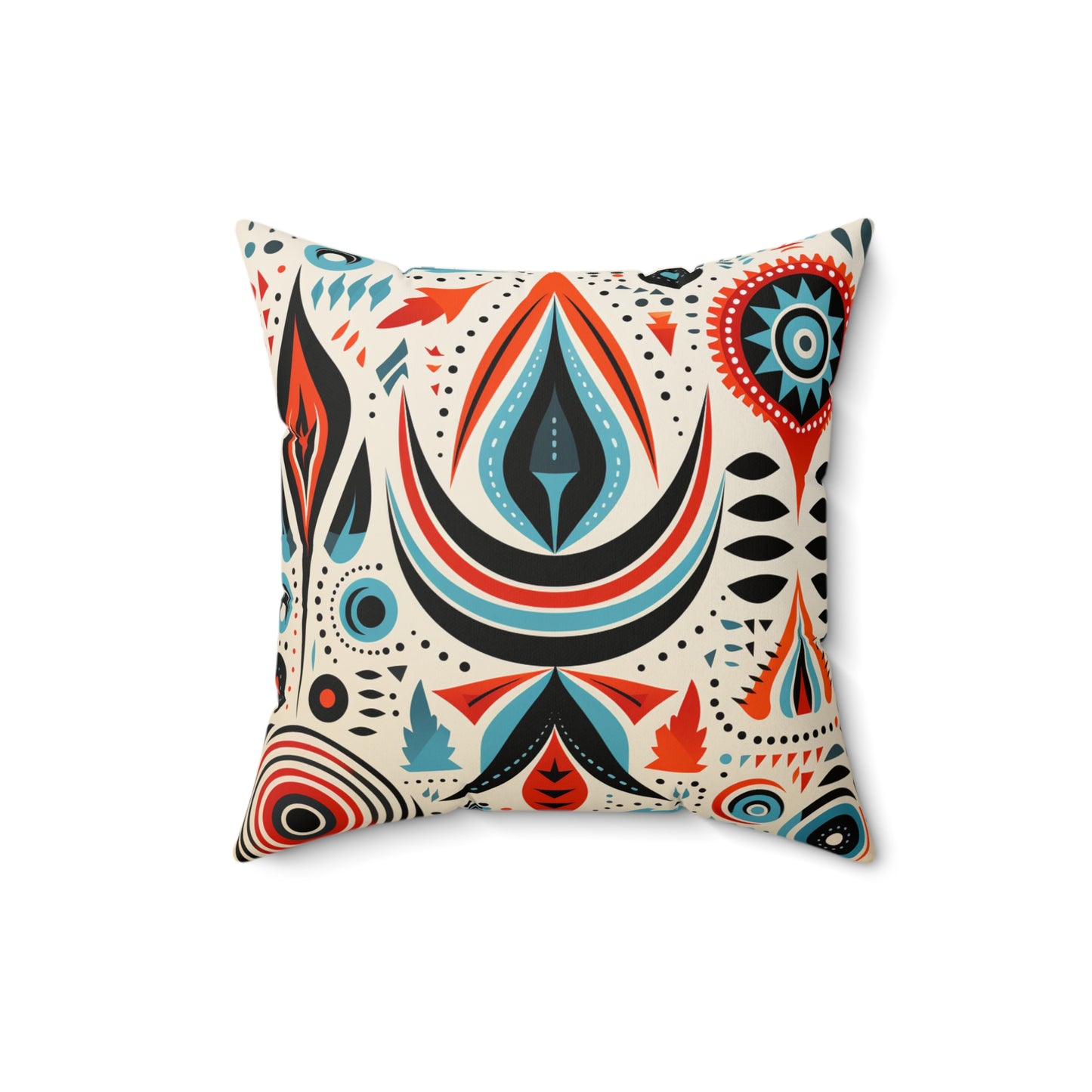 Spun Polyester Square Pillow - Waves of Renewal Design