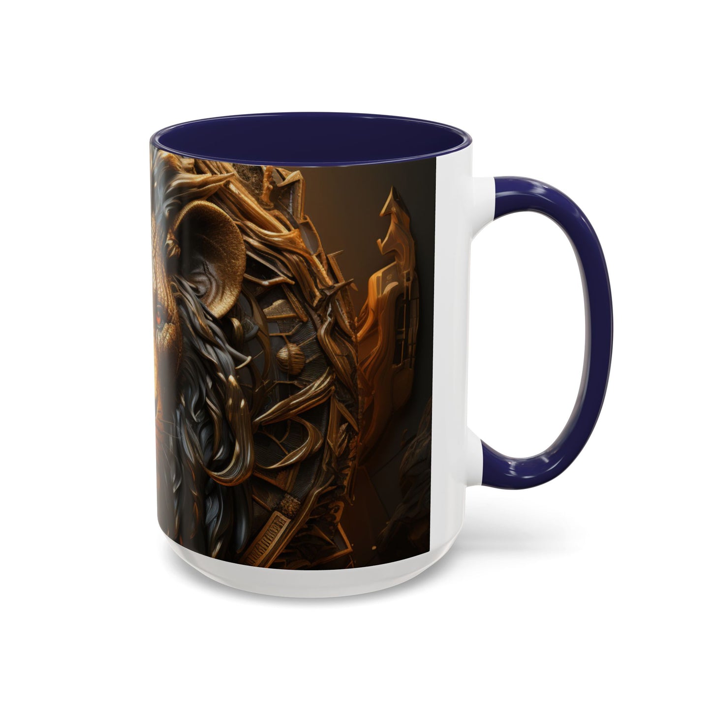 Accent Coffee Mug, 11oz - Lion of Majesty Design