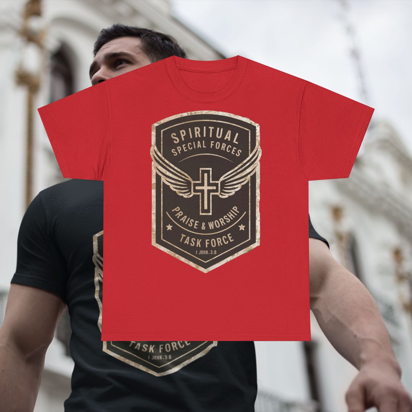 Unisex Heavy Cotton T-shirt - Spiritual Wars Praise & Worship