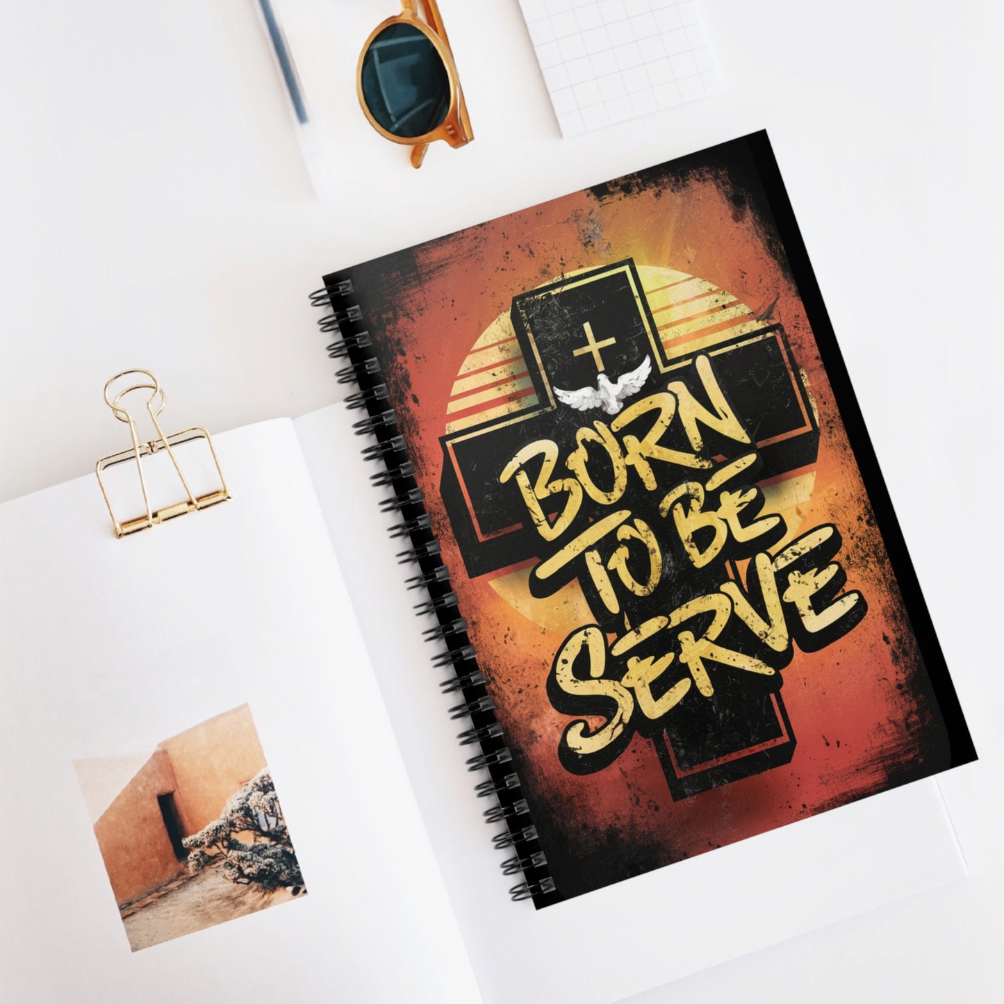 Spiral Notebook - Ruled Line - Born To Serve