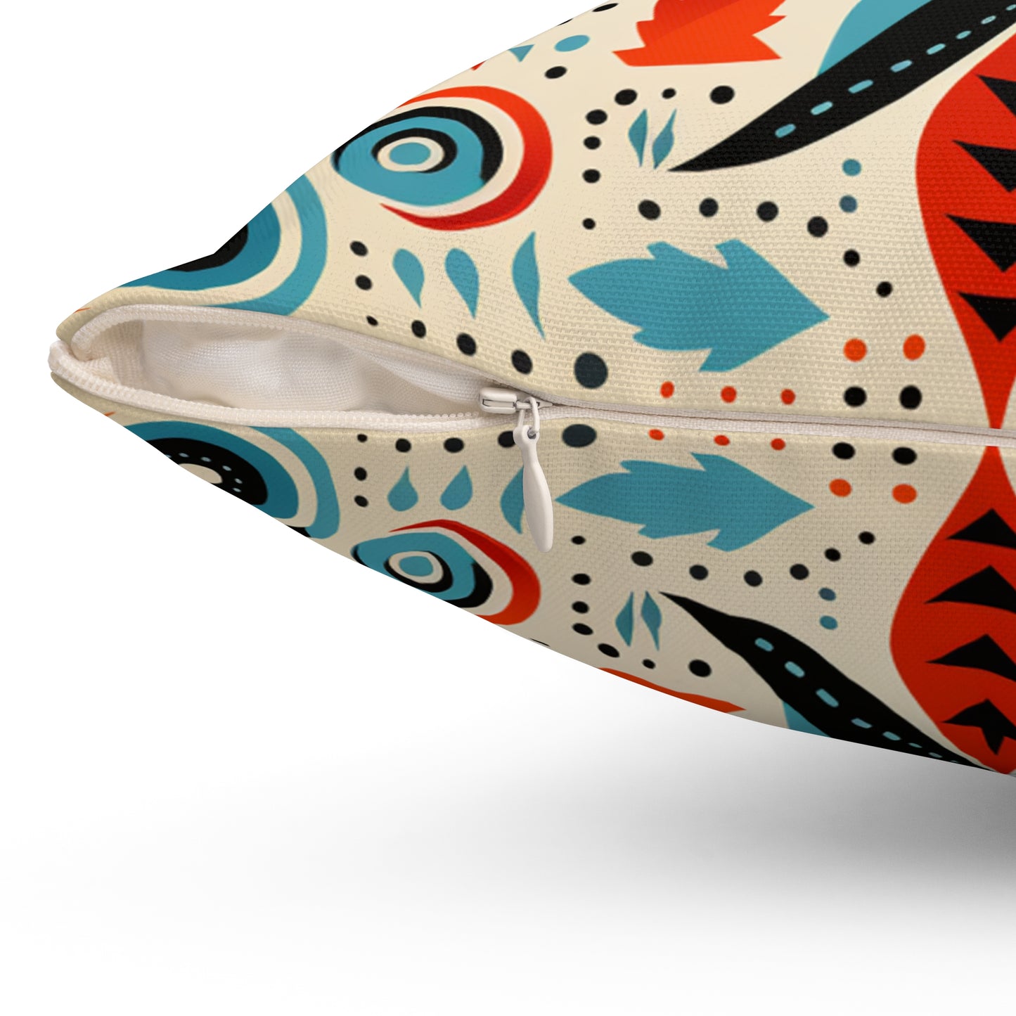 Spun Polyester Square Pillow - Waves of Renewal Design